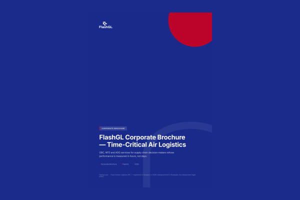 FlashGL Corporate Brochure — Time-Critical Air Logistics